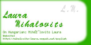 laura mihalovits business card